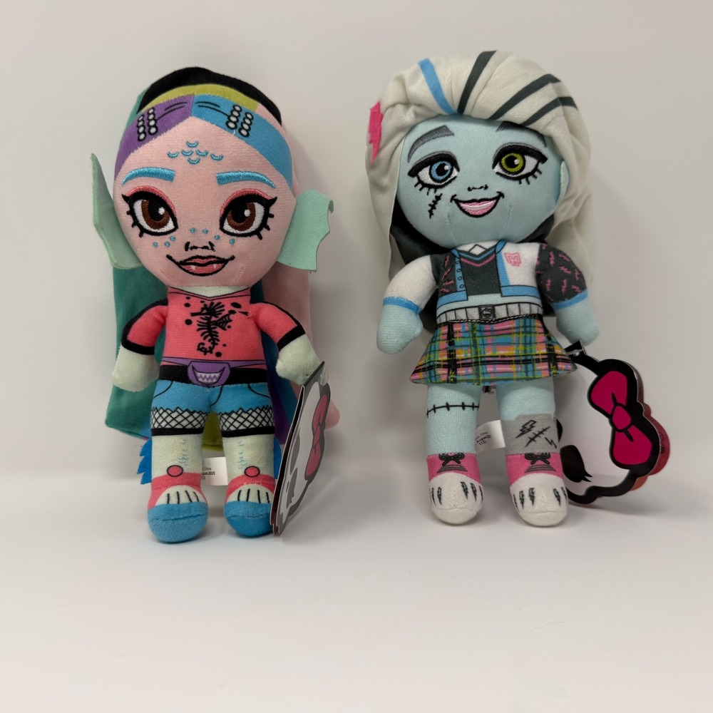 Monster High Lagoona Blue Frankie Stein Plush Lot Toy Factory 2025 Mattel 8 Inch